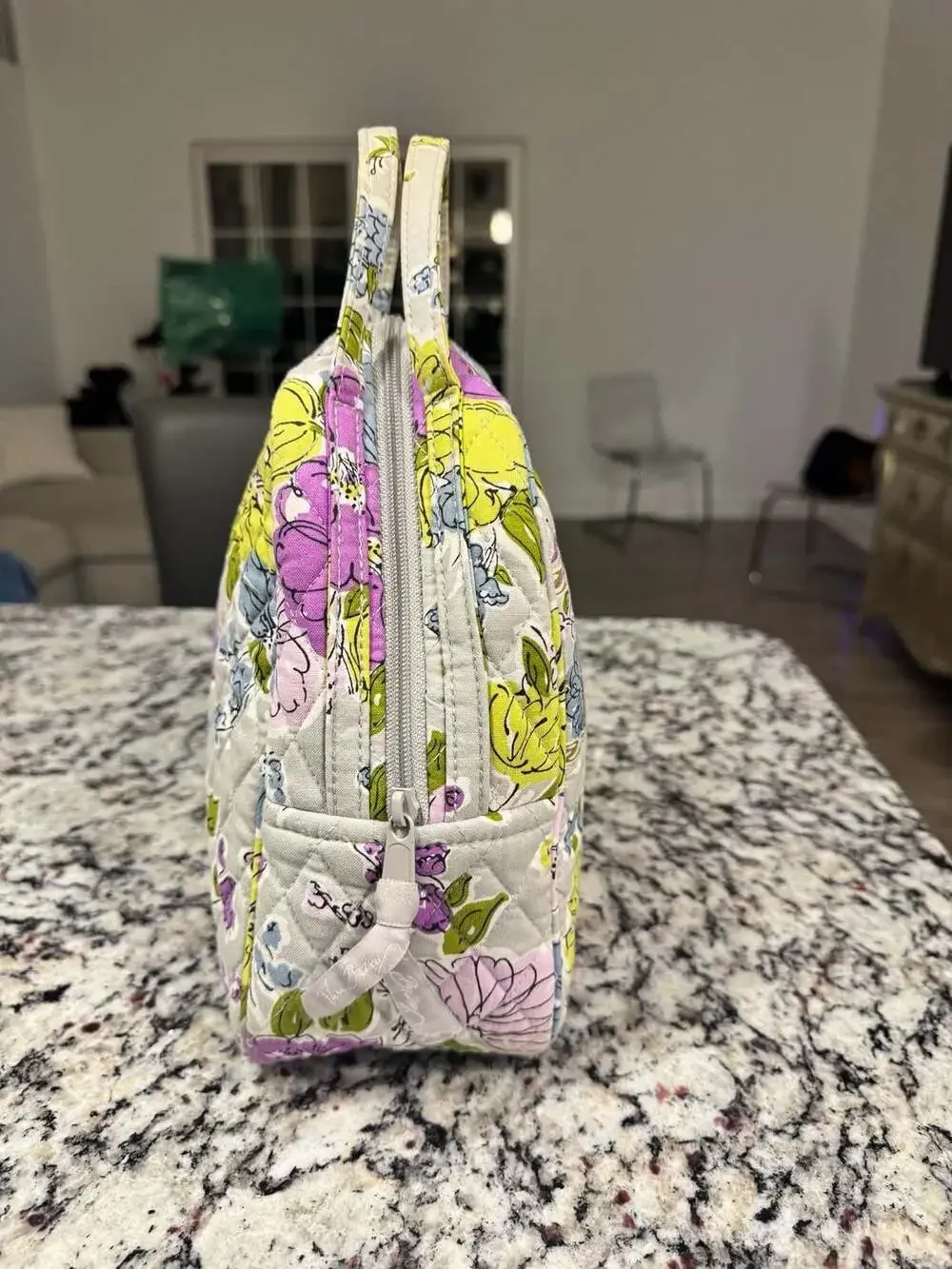 Vera Bradley Floral Quilted Insulated Lunch Tote Travel Cosmetic Bag